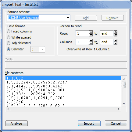 Import Dialog